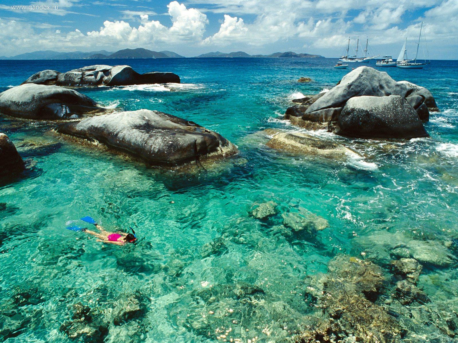Карибское море. The Baths, британские Виргинские острова. Карибское море острова Галапагос. Море фото. Острова с прозрачной водой.